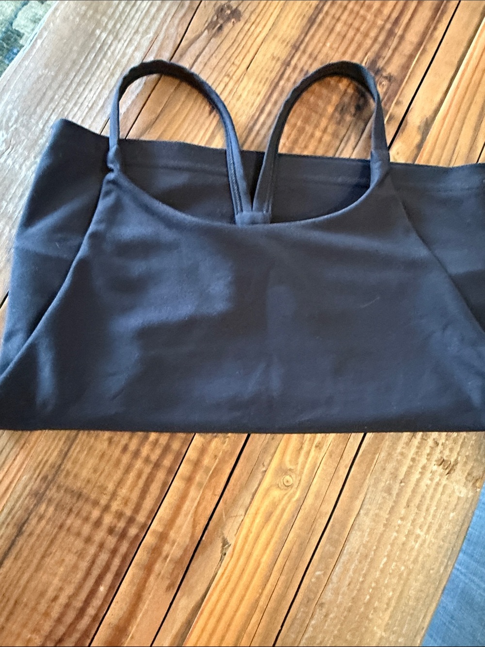 Old Navy Black Scoop Neck Crop Tank Bra - Women's Sports Bra - Picture 4 of 4